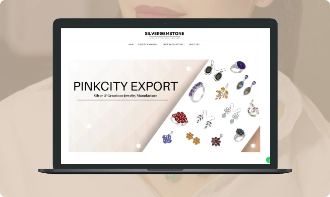 silver gemstone port